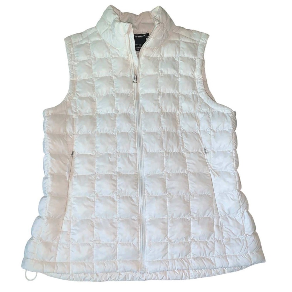 The North Face ThermoBall Eco Vest  M White Puffer Gorpcore Layering Apres Ski